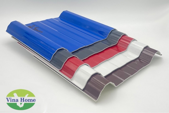 Tấm lợp PVC phủ ASA 6 sóng 2mm